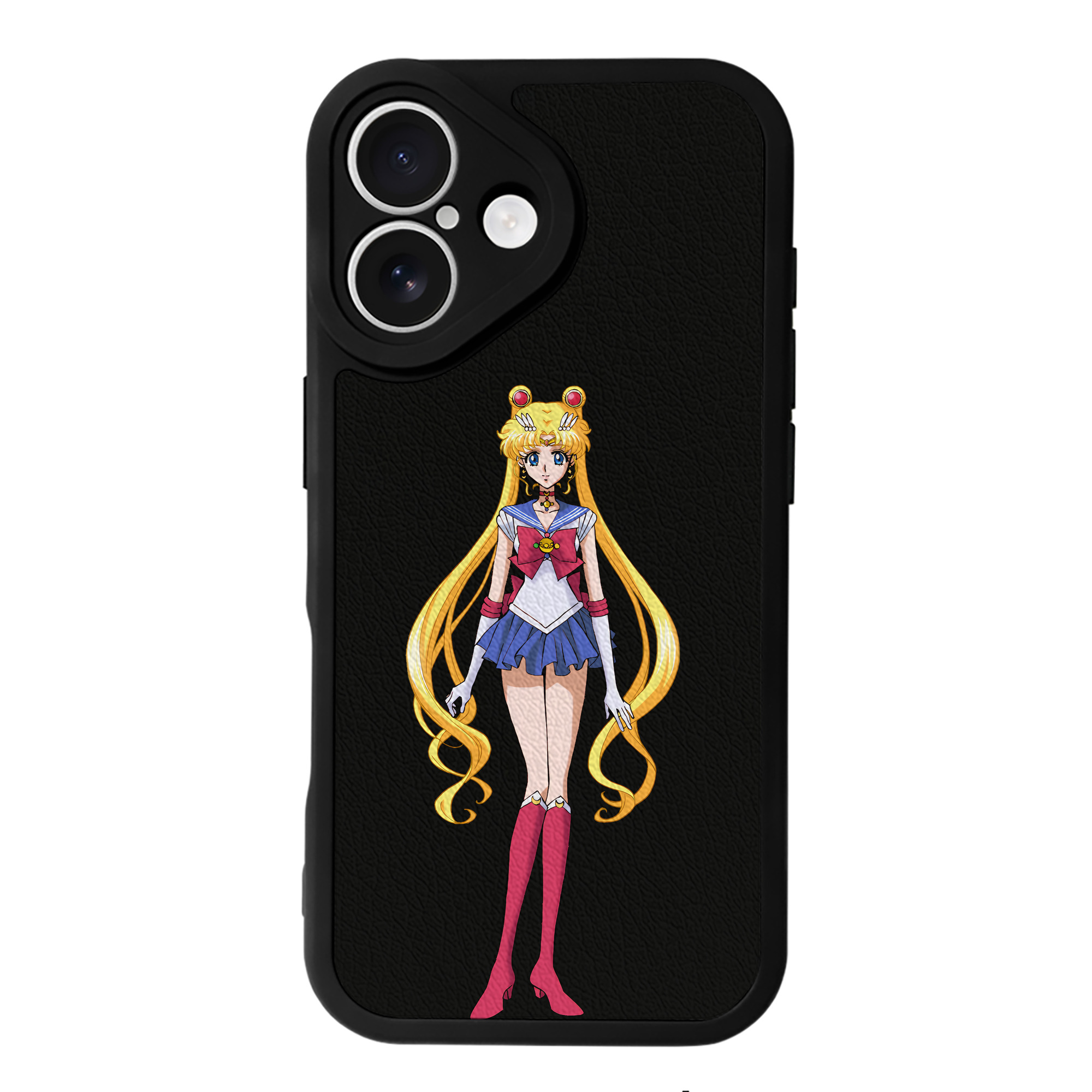 （画像用） 美少女戦士セーラームーン 月野 うさぎ つきの うさぎ Sailor Moon Tsukino Usagi 【iPhone 16シリーズ対応】シリコンスマホケース（レザー調） 材質：シリコン